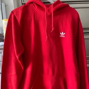 Medium Adidas Red Hooded Sweatshirt